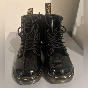 Dr. Martens Shiny Black Kids Boots